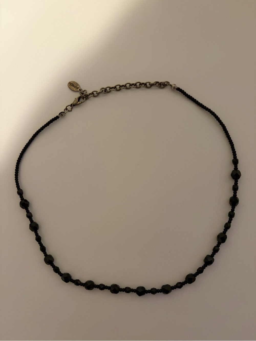 Express Black Faceted Beaded Necklace